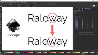 Alternate characters for OTF fonts in Inkscape