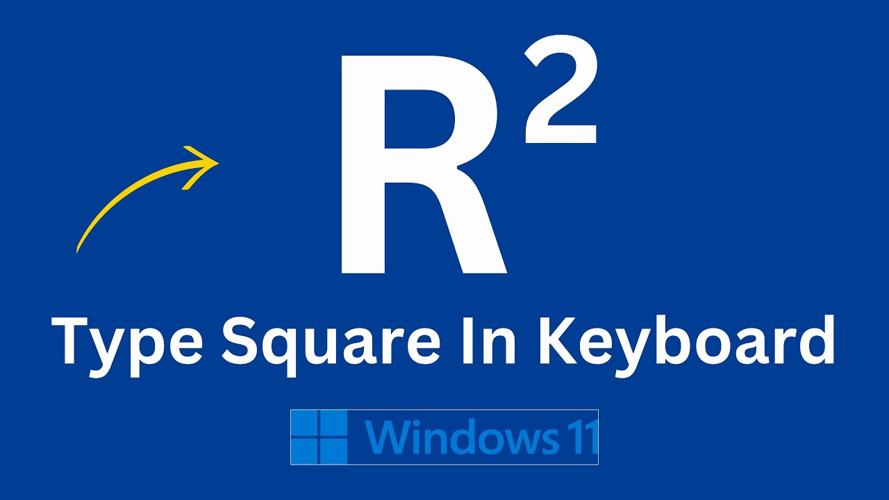 Square In Keyboard How To Type Square In Keyboard - YouTube