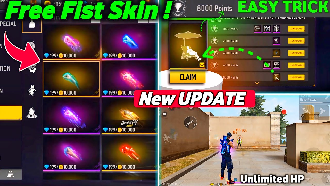 Free Fist Skin Claim in Update 😲 Free Fire Best Trick Update Ob45 !