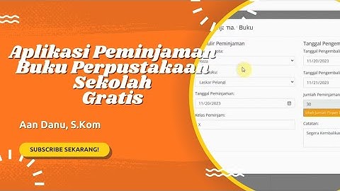 FREEE !!!, SOURCE CODE Aplikasi Peminjaman Buku Perpustakaan Sekolah Berbasis Web