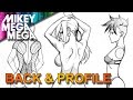 How To Draw BACK & PROFILE SIDE VIEW FOR GIRLS IN ANIME MANGA