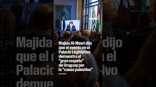 Majida Al-Masri destacó el apoyo de Uruguay a la causa palestina en un acto en el Parlamento