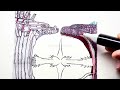 How to draw big mouth GODZILLA vs MECHAGODZILLA | paper fold drawing #drawing