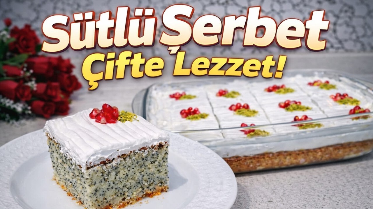 HAŞHAŞLI, SÜT ŞERBETLİ REVANİNİN EN HAFİF HALİ ✔️ TEK DİLİMDE ÇİFTE LEZZET 🧀😋