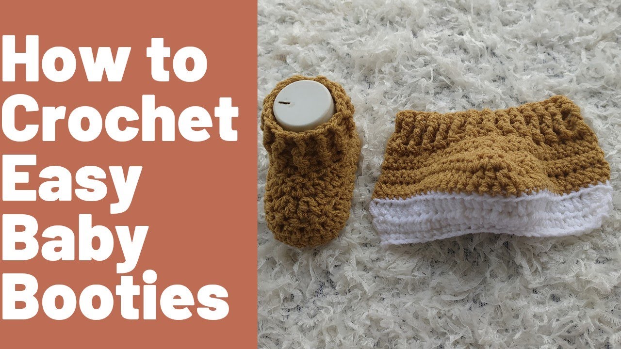 how to crochet easy and fast unisex baby booties for beginners (worked ...