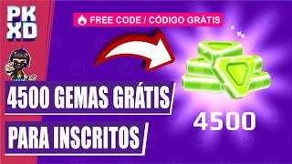 PK XD | 4500 GEMAS GRÁTIS TOTAIS PARA INSCRITOS PROMO CODE