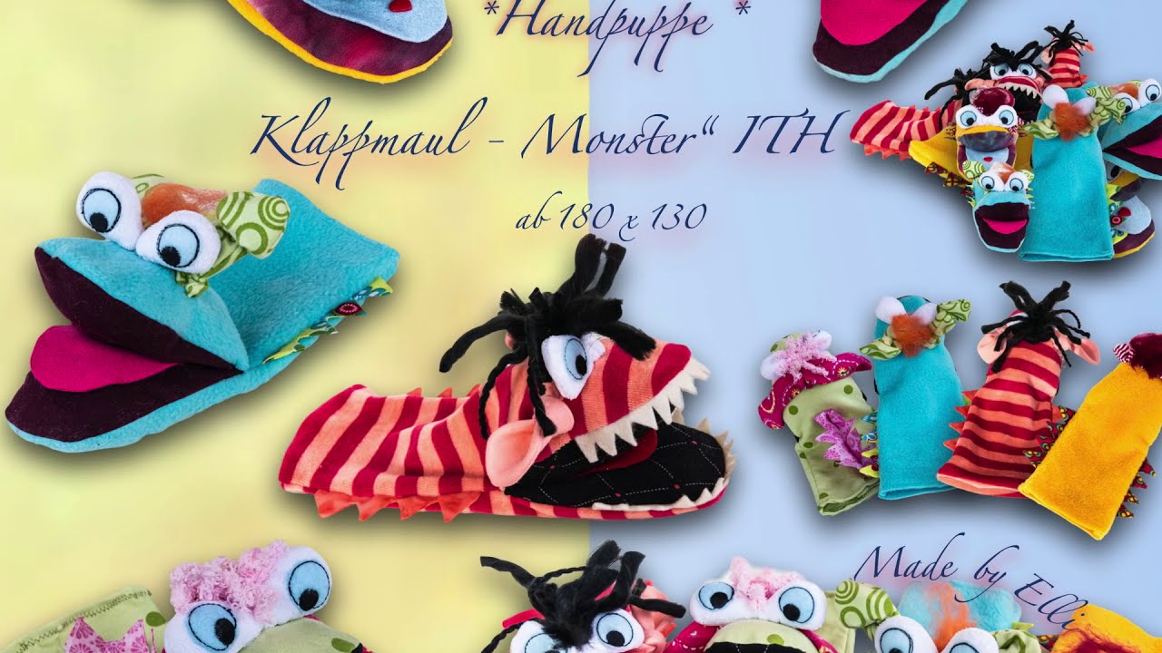 Handpuppe Klappmaul Monster ITH