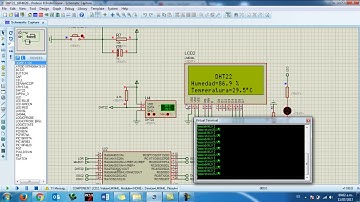 DHT22+PIC 18F4620+LCD 20X4+RS232