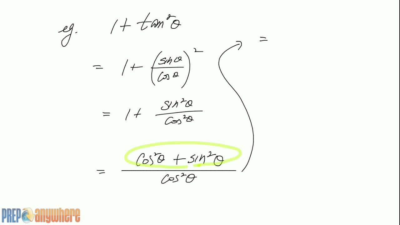 3 Simplifying Trig Expression 1 Tan 2x Youtube