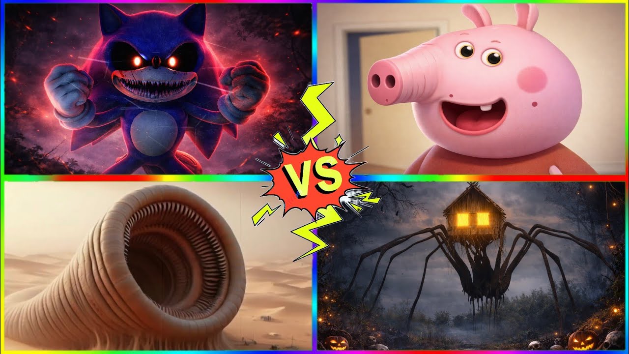 Sonic Exe 🆚 Erosion Worm 🆚 Peppa Pig 🆚 Siren Head 🆚 Tiles Hop Battle