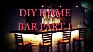 Part -1 - I plan out my home bar and then frame it up. I