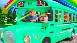 "🚌🎶 The Wheels on the Fruit Bus Go Round and Round! 🍏 Fun Nursery Rhymes for Kids in the USA!"