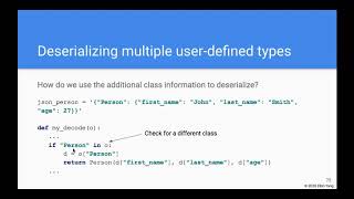 CS3B, Week 8, JSON, serializing/deserializing multiple user-defined types