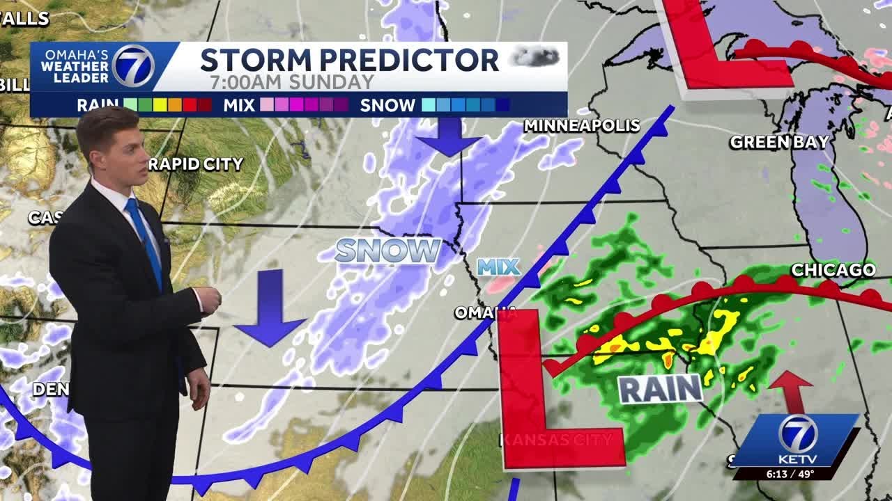Snow, strong winds and bitter cold on Sunday - YouTube