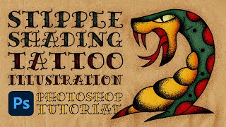 Stipple Shading Tattoo Illustration Photoshop Tutorial