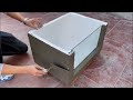 Great creative ideas with cement - Simple technique to make aquariums with foam boxes and cement