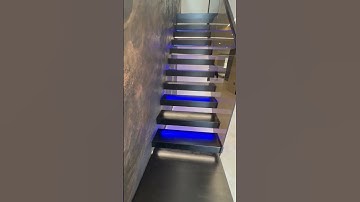 Floating Stairs with LED LIghts