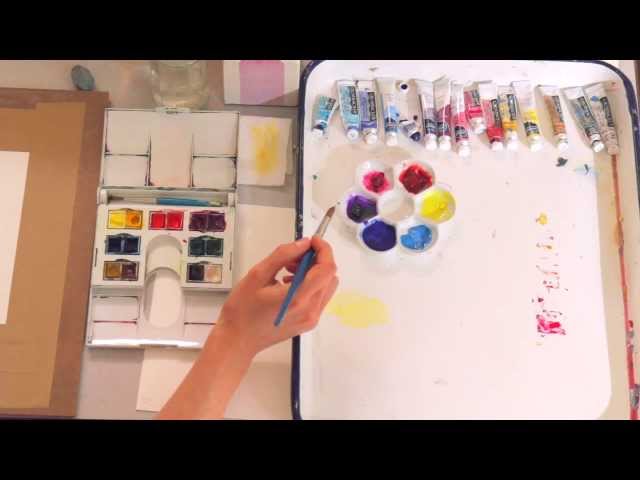 Mixing Palettes for Watercolor Painting 🟢 Review 🟢 Ceramic VS Plastic 