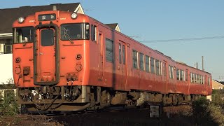 【4K】JR桃太郎線　普通列車キハ47形気動車　ｷﾊ47-142+ｷﾊ47-170