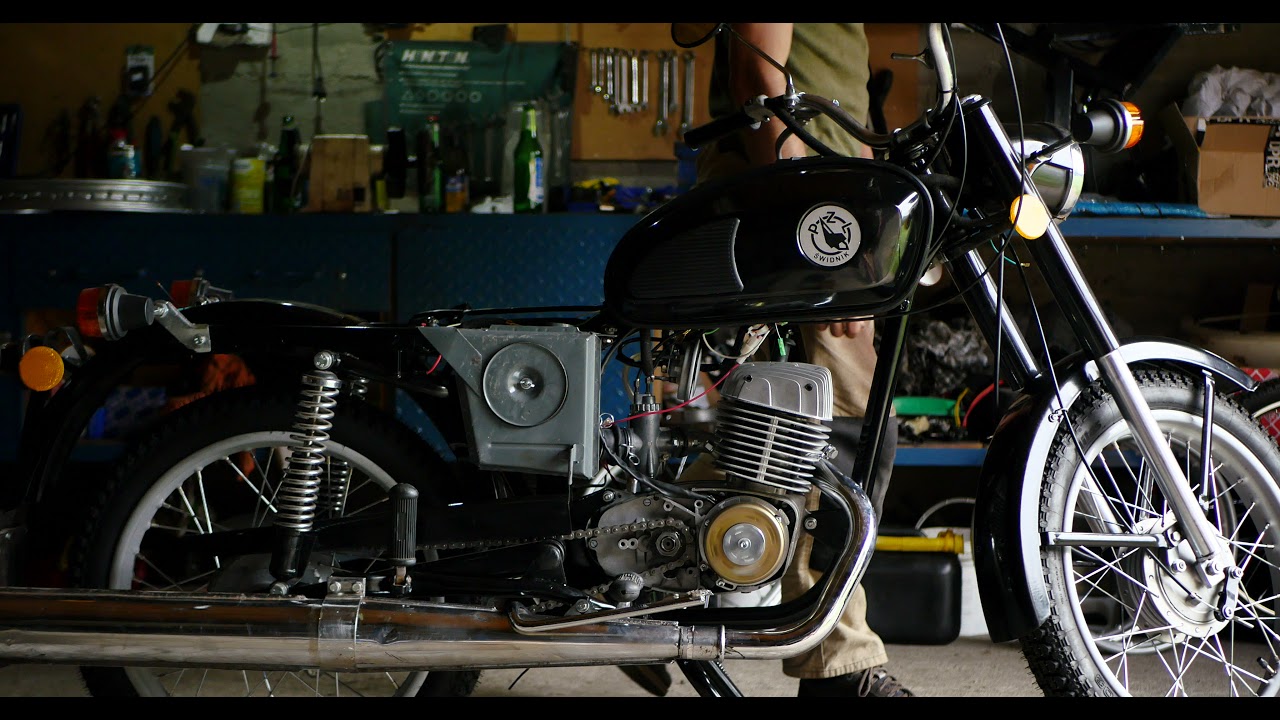 WSK 175 - pierwsze odpalenie po remoncie (zapłon Turbo Zabytki, ciężkie koło z ładowaniem 3F)