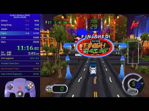 Cruisu0027n Exotica Exotica Mode Speedrun in 22:08 (RTA)