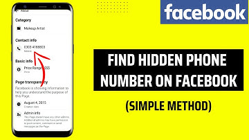 How To Find Hidden Phone Number On Facebook