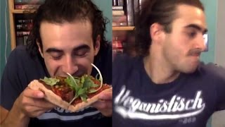 Vegan freaks out when he realizes he just ate cheese