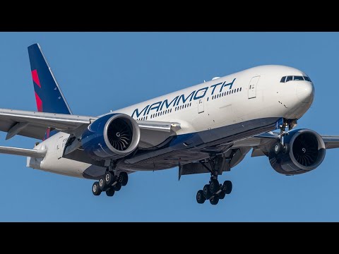 Mammoth Freighter - Boeing 777-200 LRMF arrives at Fort Worth.