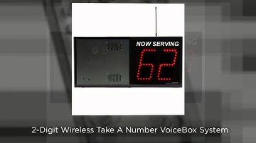 2-digit Wireless Take-A-Number VoiceBox FloorStand System