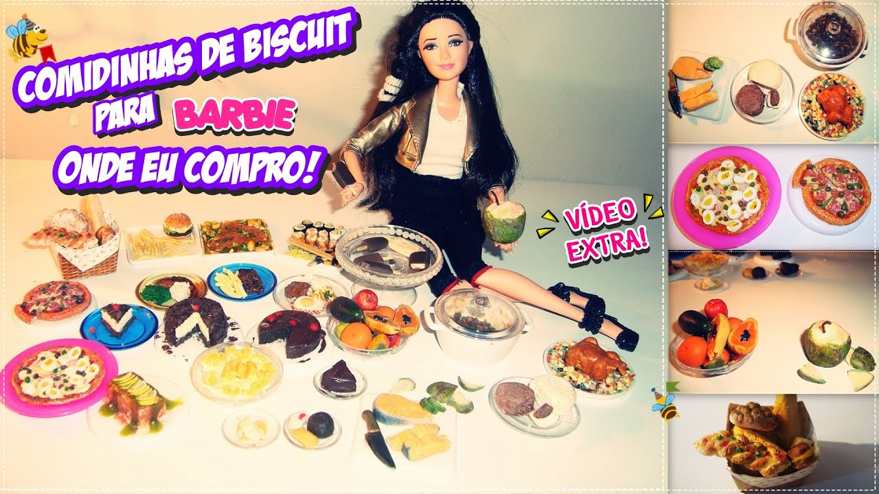Como fazer comidinhas para Barbie com massinha de biscuit (1° parte) 
