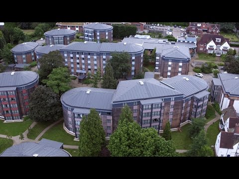 The Pavillions- Oadby Student Village from the air