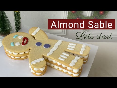 کوکی کیک خمیر سابله بادام     سابله بادام