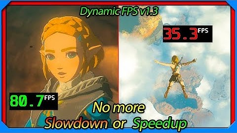PC The Legend of Zelda Tears of the Kingdom DYNAMIC FPS 60 Mod Yuzu Ryujinx Slow down Speed up Fix