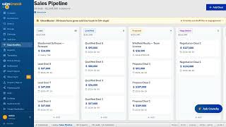 Pipeline Drag — move deals as they move | SalesCrunchCRM Tutorial
