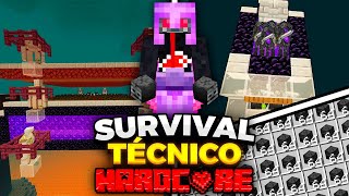 Hice una GRANJA de WITHER SKELETON MASIVA en mi SURVIVAL TECNICO HARDCORE 1.19!✌ (#11)