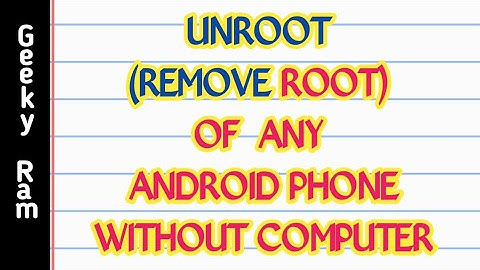 How to Remove root (unroot) Any Android phone without computer/Laptop || in english