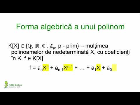 Video: Ce Este Un Polinom