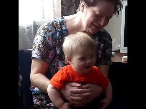 Бабушка Галя балует младшего внука - YouTube