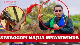 'SIWAOGOPI ENDELEENI KUNIWINDA' IMEBAINIKA KUNA WATU WANAPANGA NJAMA MBAYA KWA WAZIRI MKUU