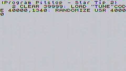 ZX Spectrum 1-bit music: Startip 2 (Tim Follin, 1987)