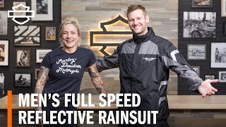 Harley-Davidson Men's Full Speed Reflective Rain Suit Overview