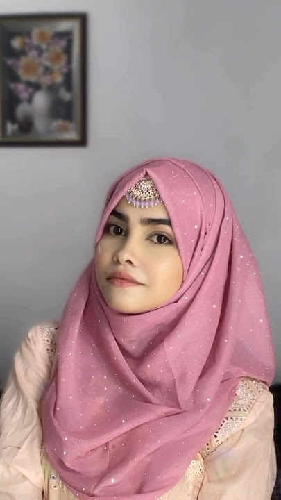 Hijab tutorial for wedding/party | hijab tutorial with tika | new hijab tutorial #shorts