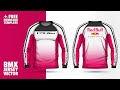 Vector BMX Jersey Design 🚴 (Time-lapse) + Free Template