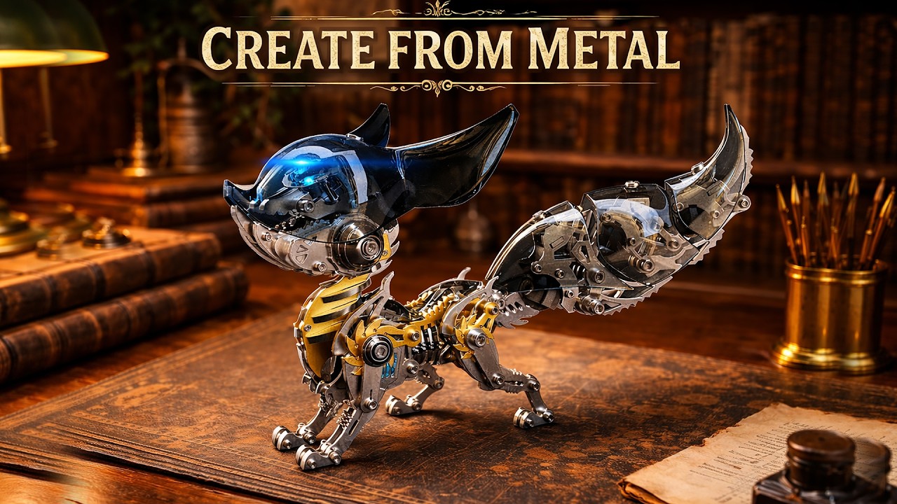 Shock! This Metal Fox, Made by Hand | DIY Creative 3D Kit - YouTube