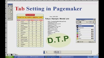 Pagemaker Tab settings in hindi tutorial # DTP