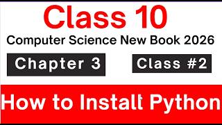 Class 10 Computer Chapter 3: How to install Python and IDE for Python (PyCharm)