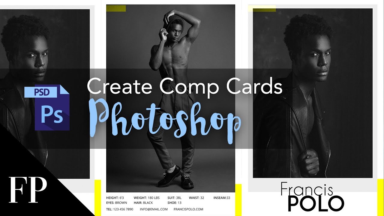 Model Comp Card with Adobe Photoshop + FREE Template With Regard To Download Comp Card Template