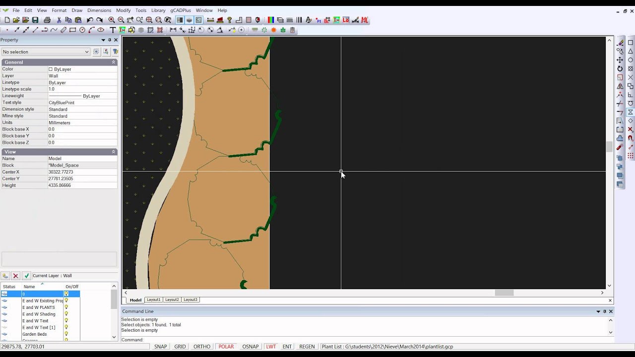 Applying fill to a closed polyline in a landscape CAD drawing - YouTube