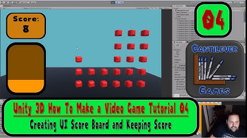 Unity 3D How To Make a Video Game Tutorial 04 - Creating UI Score Board and Keeping Score