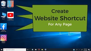 Website shortcut: Create website shortcut on desktop in Windows 10 screenshot 5